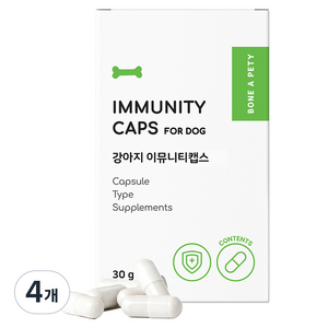 본아페티 강아지 캡슐 기능성 영양제, 60정, 피부/피모+알러지, 4개