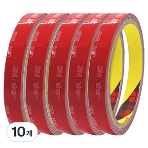 쓰리엠 VHB 초강력 아크릴폼 그레이 양면테이프 12mm x 1.5m, 10개