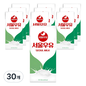 서울우유 멸균우유, 1L, 30개