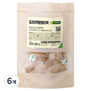 자연지인 도라지 맥문동 티백, 1g, 50개입, 6개