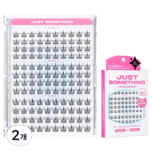 저스트썸띵 마이타입 노글루 속눈썹 버니 120p, 01 딥블랙, 2개