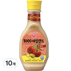 오뚜기 1000 아일랜드 드레싱, 250g, 10개