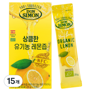 돈시몬 유기농 착즙 레몬즙, 25g, 210개