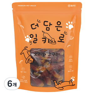SMPET 강아지 더담은 일키로 수제간식, 오리, 1kg, 6개