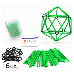 폴리스틱 링과 스틱으로 창의력을 발휘해 보자 60p 세트, 6세트