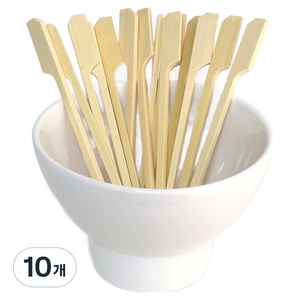 블룸엣홈 손잡이형 대나무 꼬지 과일 디저트 스틱 12cm, 10개, 100개입