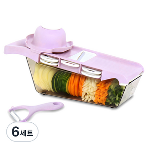 리빙선데이 스마트 6종 채칼 세트, 혼합색상, 6세트