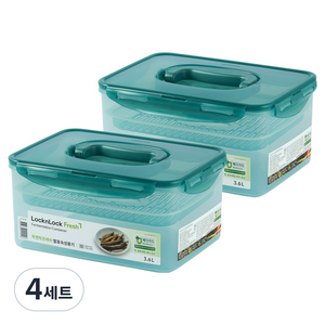 락앤락 발효 숙성 용기 + 누름판 세트, 3.6L, 4세트