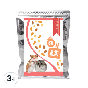 햄냠냠 햄스터 사료, 2kg, 3개