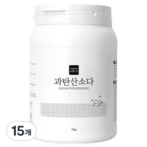 가성비가브랜드다 과탄산소다 표백제 용기형, 15개, 1kg