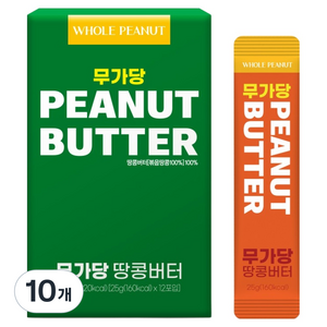 총각네 홀피넛 무가당 땅콩버터, 10개, 300g