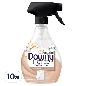 다우니 호텔 컬렉션 섬유스프레이 웜코튼향 본품, 10개, 370ml