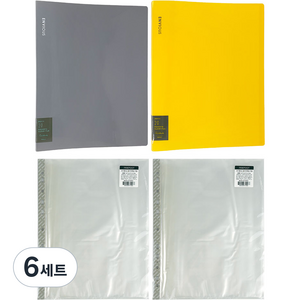 핑크풋 엔비어스 클리어파일 20매 x 2종 + A4 엠보싱 리필지 2p 세트, 랜덤발송(클리어파일), 6세트