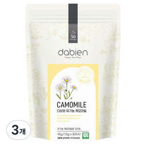 다비앙 유기가공식품 인증 캐모마일 차 티백, 1.5g, 30개입, 3개