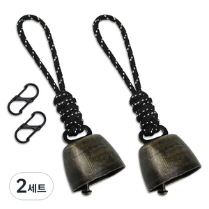 얼리포츠 캠핑 등산 배낭종 도어종 2p 세트, 블랙화이트, 2세트