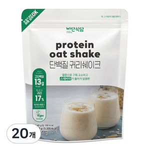 비단식당 단백질 귀리쉐이크, 800g, 20개
