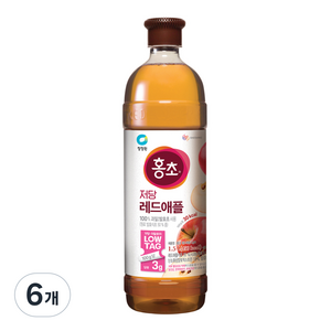 홍초 레드애플 저당, 1.5L, 6개