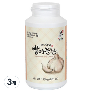 인산죽염 유황밭마늘환, 250g, 3개