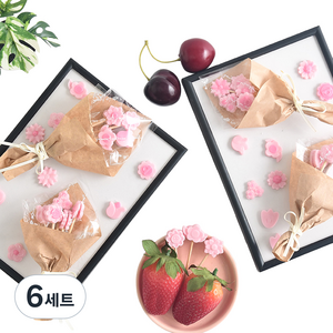 디유 핑크플라워 초콜릿 만들기 세트, 6세트, 6종