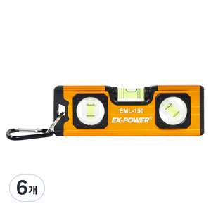 이엑스파워 미니 자석 수평기 EML-150, 6개