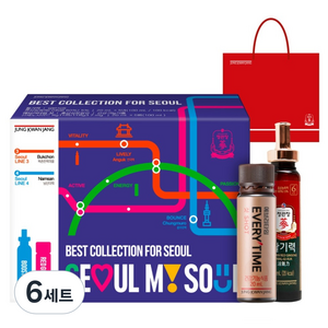 정관장 정품 베스트 컬렉션 포 서울 에브리타임샷 20ml 5p + 활기력 20ml 5p 세트, 6세트
