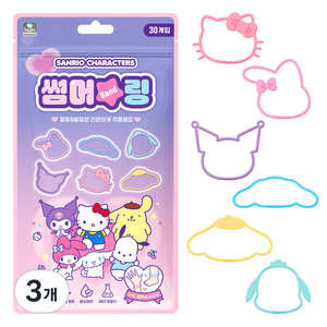 아텍스 산리오 캐릭터즈 썸머링 야외 팔찌 30p, 혼합색상, 3개