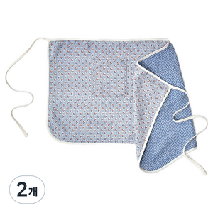 모던하우스 L 도톰한 거즈 하프 앞치마 92 x 43 cm, 플라워, 2개