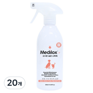 메디록스 반려동물용 P 살균소독 펫 탈취제 스프레이, 500ml, 20개