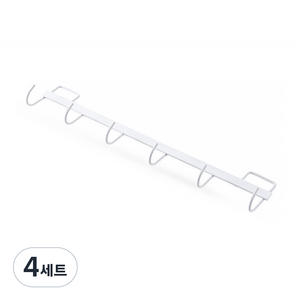 알럽홈 주방도구 다용도 고정 걸이 + 부착스티커 2개 세트, 화이트, 4세트