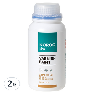 노루페인트 노루와 바니쉬 투명 무광 500ml, 2개