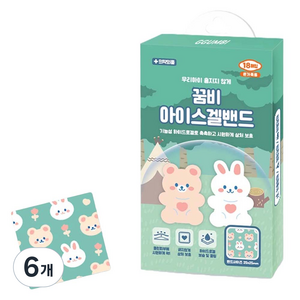 꿈비 아이스겔밴드 18매입, 혼합색상, 6개