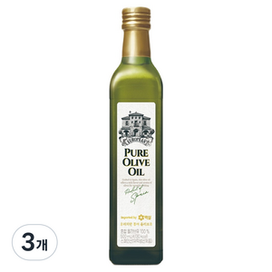 백설 CJ 백설 유러피안 퓨어 올리브유, 500ml, 3개