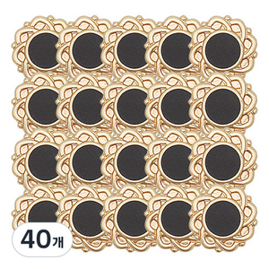 고급 코트 정장 가디건 단추 센터에폭 21mm, 블랙골드무광, 40개