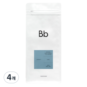 빈브라더스 세븐티 강배전 블렌드 커피 원두 홀빈, 1kg, 4개