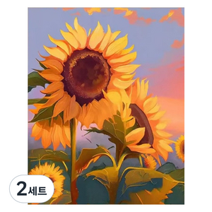 마켓링 초보자 diy 명화그리기 브러쉬페인트 세트 30 x 40 cm, 타입9, 2세트