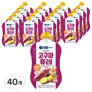 베베쿡 처음먹는 퓨레, 고구마, 80g, 40개