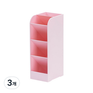 팡팡카트 3색 사선 연필꽂이, 핑크, 3개