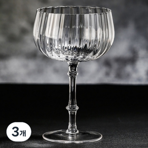 아메리칸로드 꽃봉우리 라인 샴폐인 칵테일잔 HR1734, 3개, 300ml