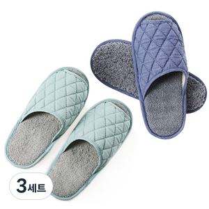 캐치맙 모노 청소 실내화, 3세트, 민트 + 블루