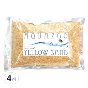 AQUAZOO 어항용 바닥재 0.8~1.2mm 2kg, YELLOW SAND, 4개