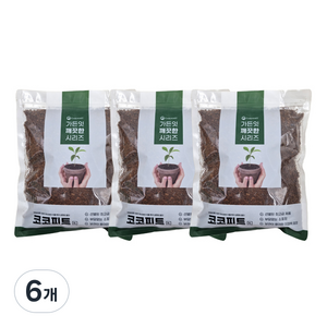 가든잇 깨끗한 코코피트, 6개, 2L