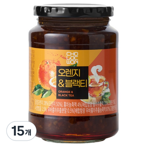 초록원 오렌지 & 블랙티 액상차, 560g, 1개입, 15개
