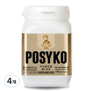 파시코 파워 BCAA 근육 영양보충 필수아미노산, 180g, 4개