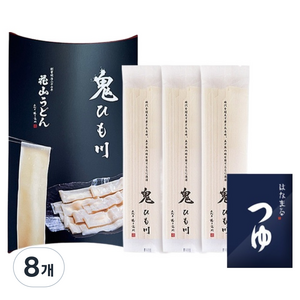 HANAYAMA 오니히모가와 하나야마 우동 3인 세트 420g, 8개