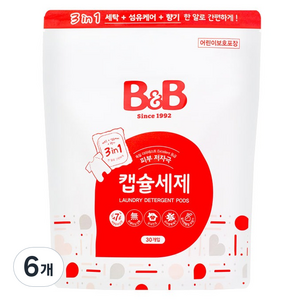 비앤비 캡슐세제, 30개입, 6개