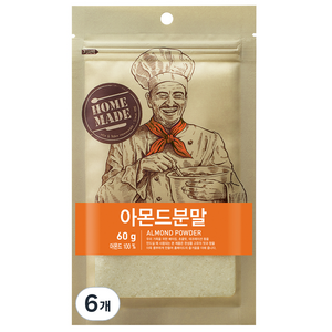 큐원 홈메이드 아몬드 분말, 60g, 6개