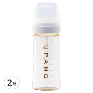 유팡 맘마 PPSU 노꼭지 젖병, 라이트그레이, 250ml, 2개