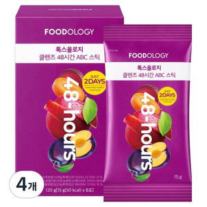 푸드올로지 톡스올로지 클렌즈 48시간 ABC 스틱 8p, 120g, 4개