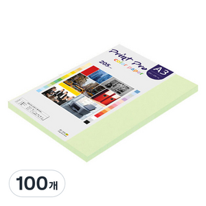 종이문화 프린트 프로 두꺼운 칼라복사지 No 13 에메랄드 205g, 100개, A3