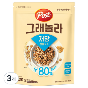 포스트 그래놀라 저당 렌틸오트, 3개, 220g